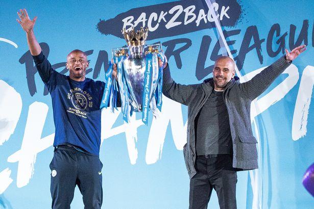 guardiola kompany trofeu