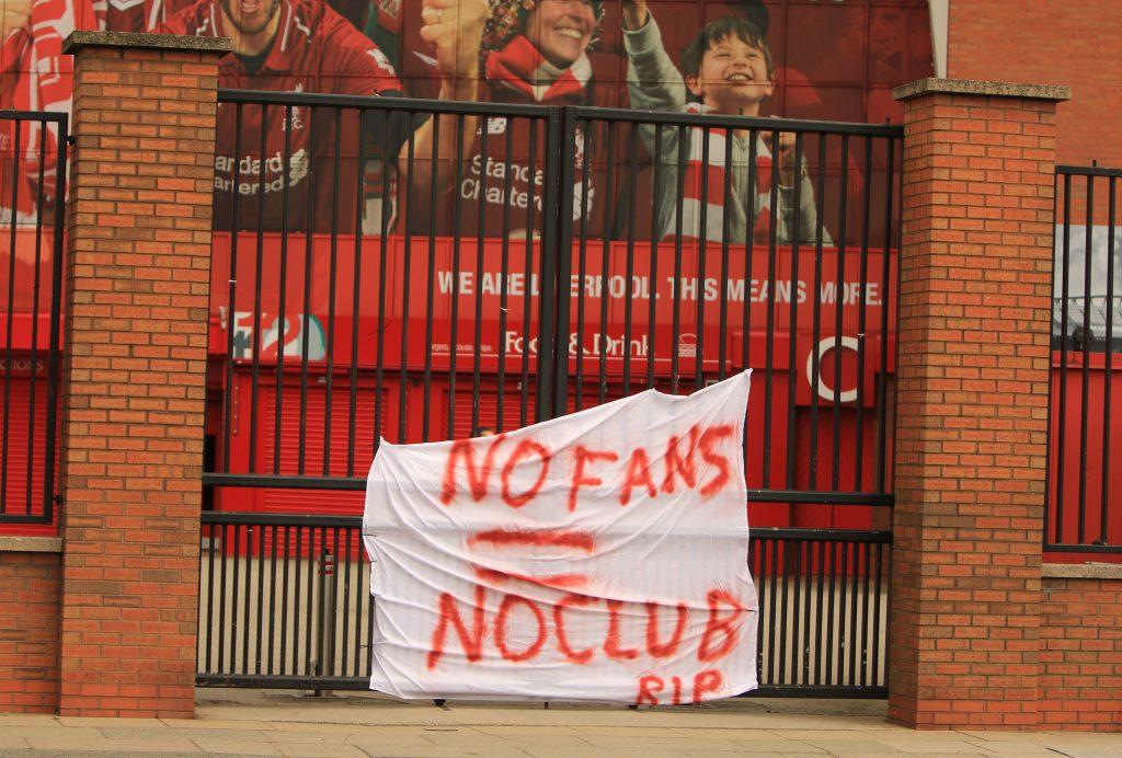 Further Protest Banners Erected At Anfield Even After Apology