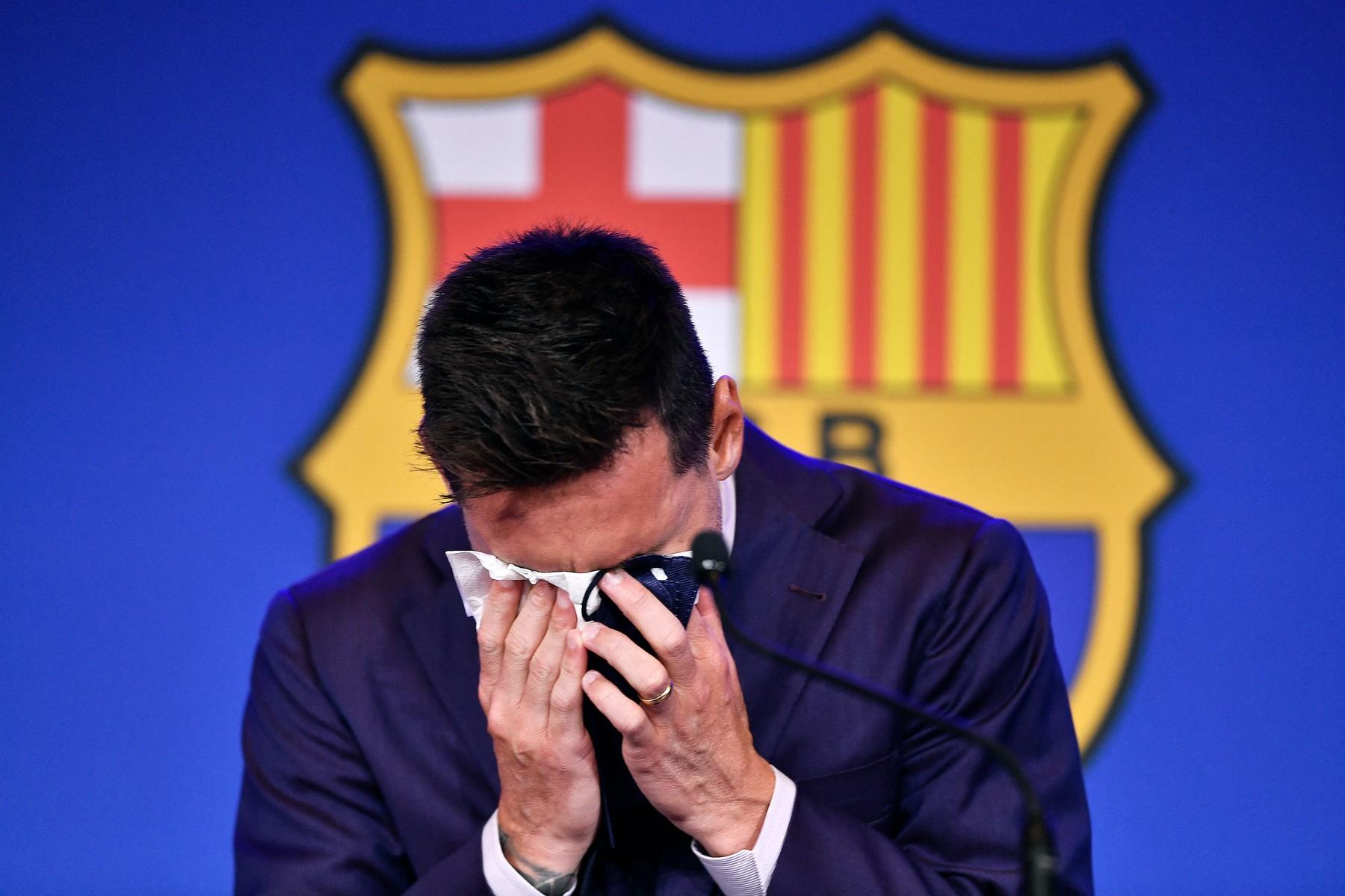 Messi, în lacrimi la conferința de presă, sursa foto: Profimedia Images