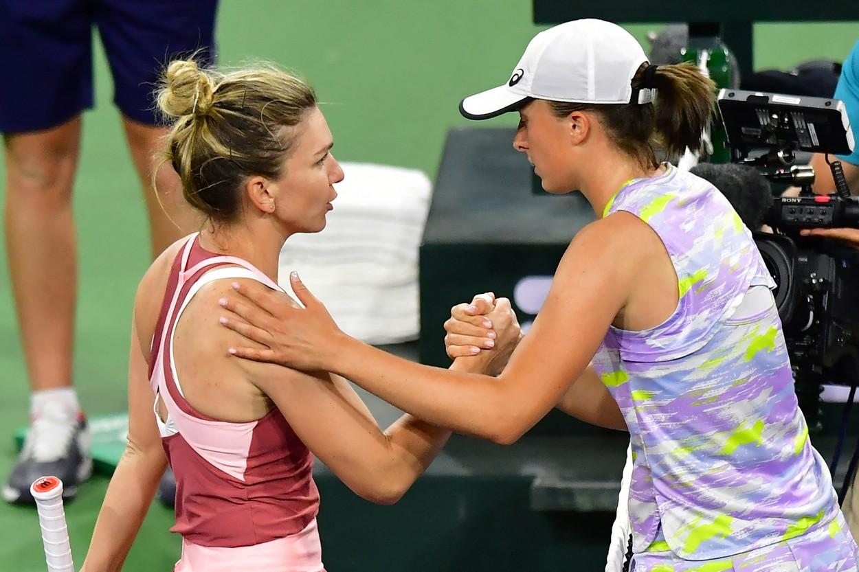Simona Halep și Iga Swiatek. Foto: Profimedia