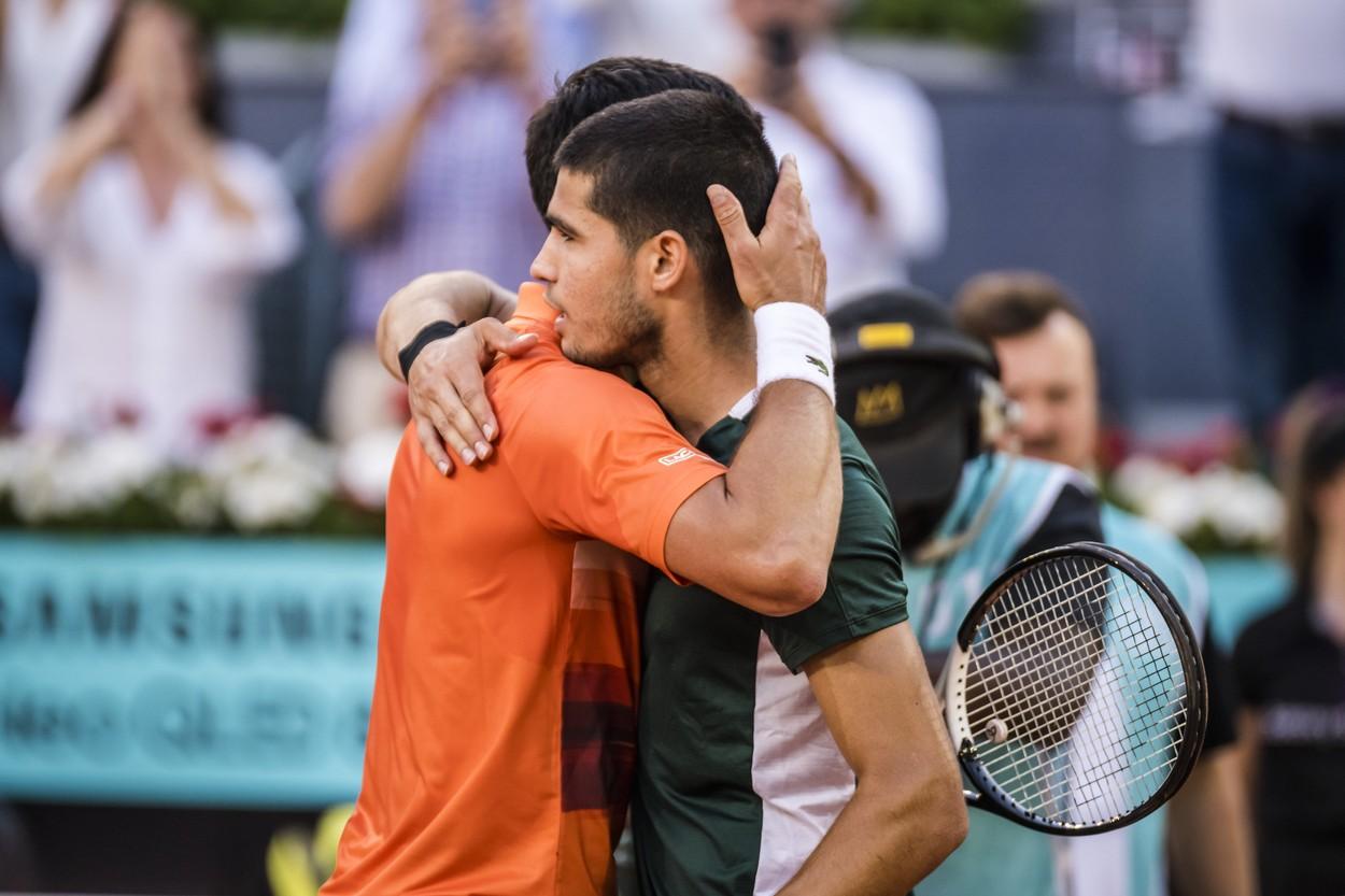 NOVAK DJOKOVIC și CARLOS ALCARAZ. Foto: Profimedia