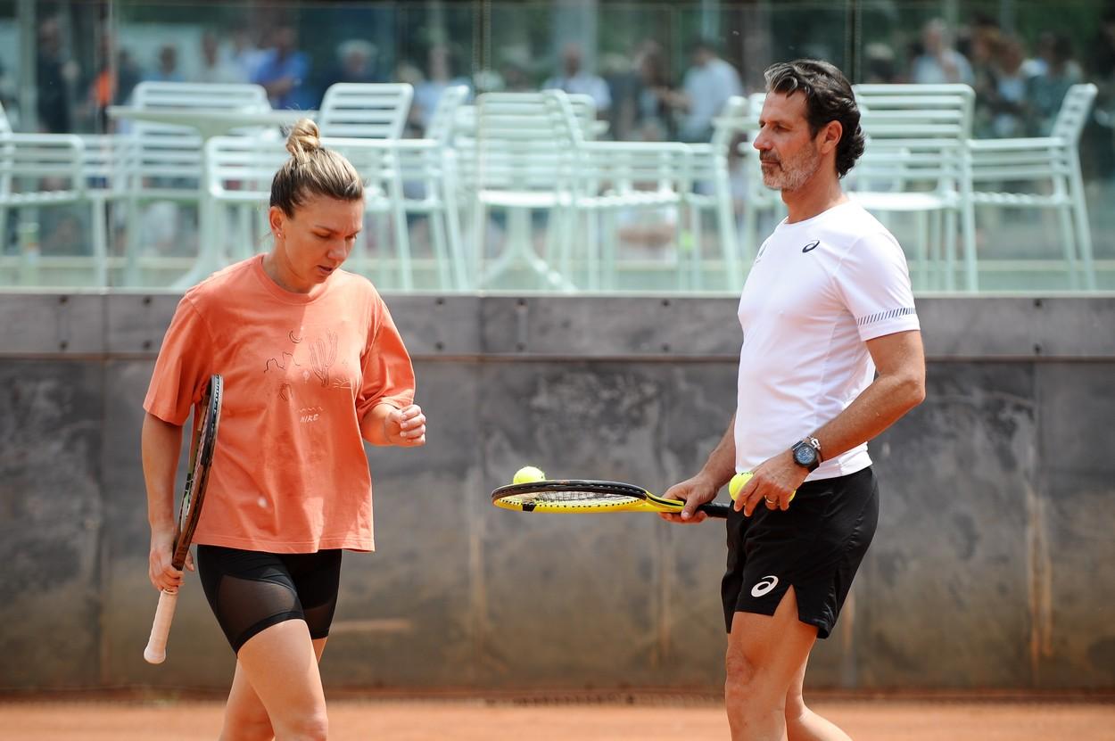 Simona Halep și Patrick Mouratoglou. Foto: Profimedia