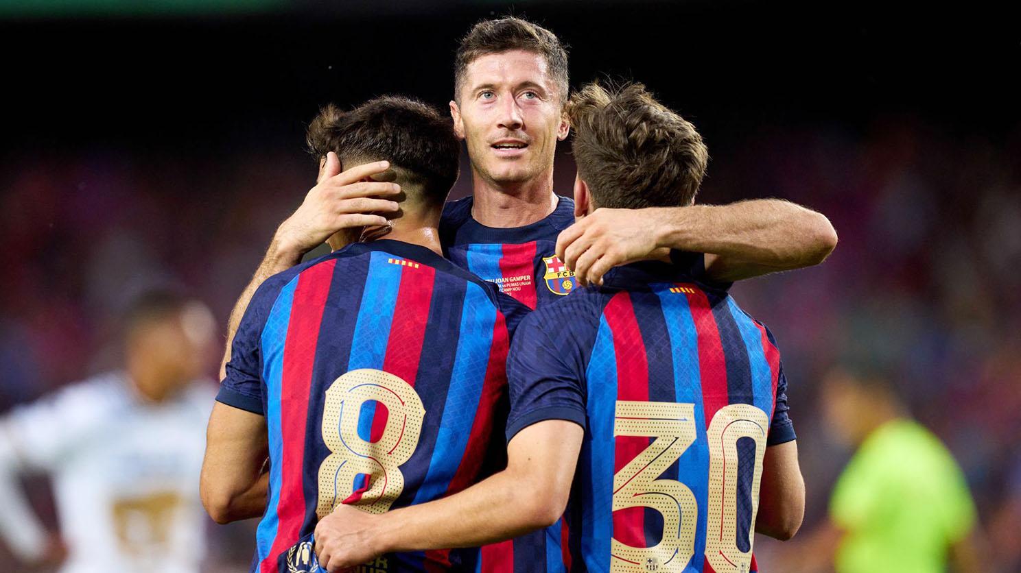 Robert Lewandowski a deschis scorul după 2 minute și 2 secunde de la începutul meciului amical dintre Barcelona și UNAM Pumas