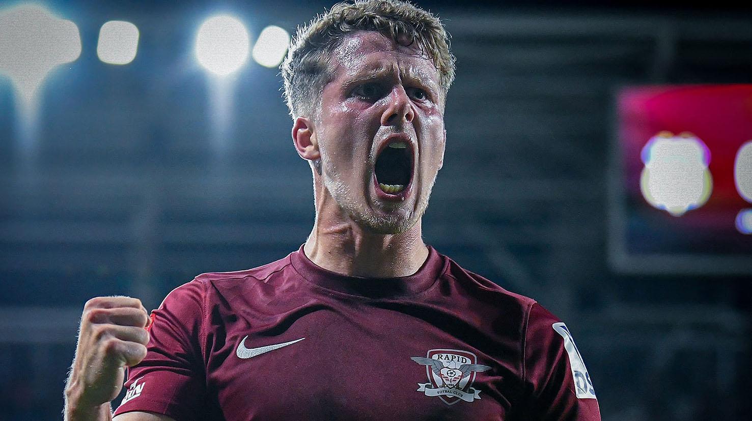 Belgianul Xian Emmers se află la primul gol marcat pentru Rapid, la cel dintâi meci în care a fost folosit titular