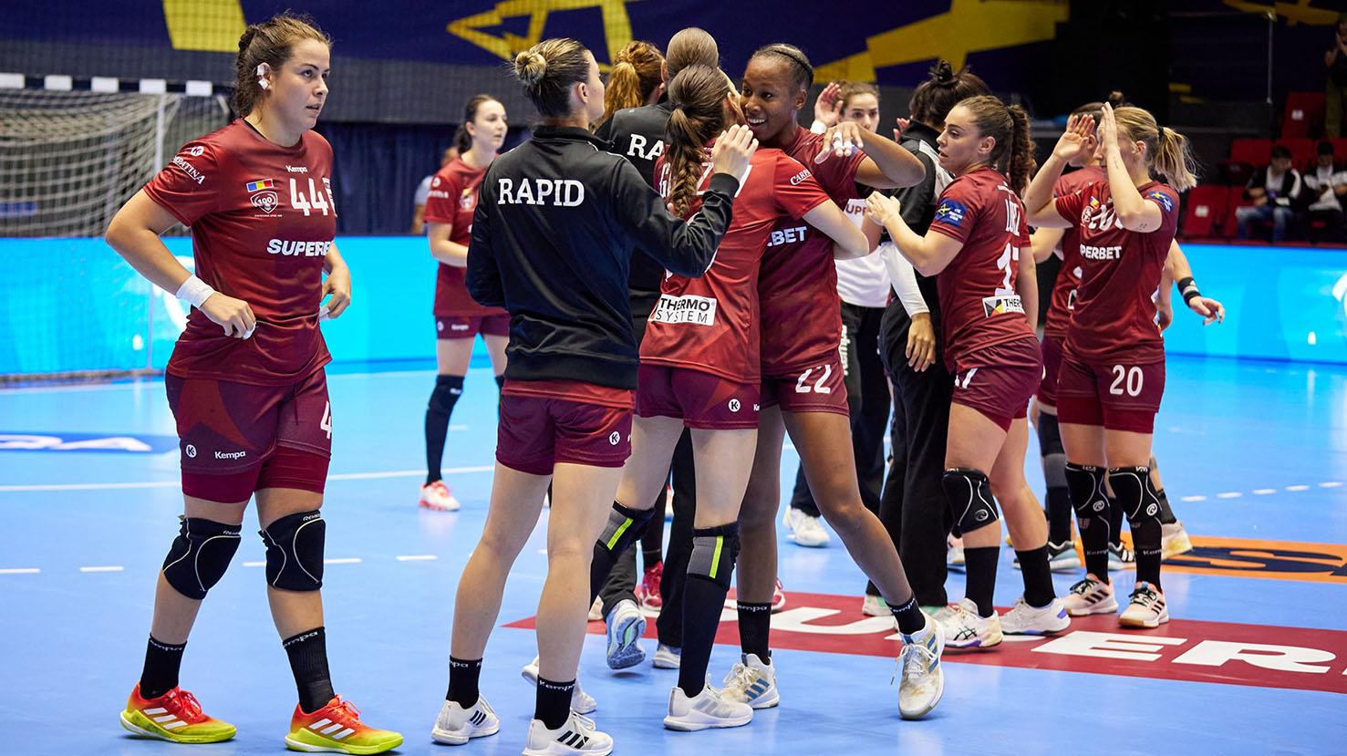 Handbalistele de la Rapid au același număr de puncte, 5, ca și liderul grupei, Metz