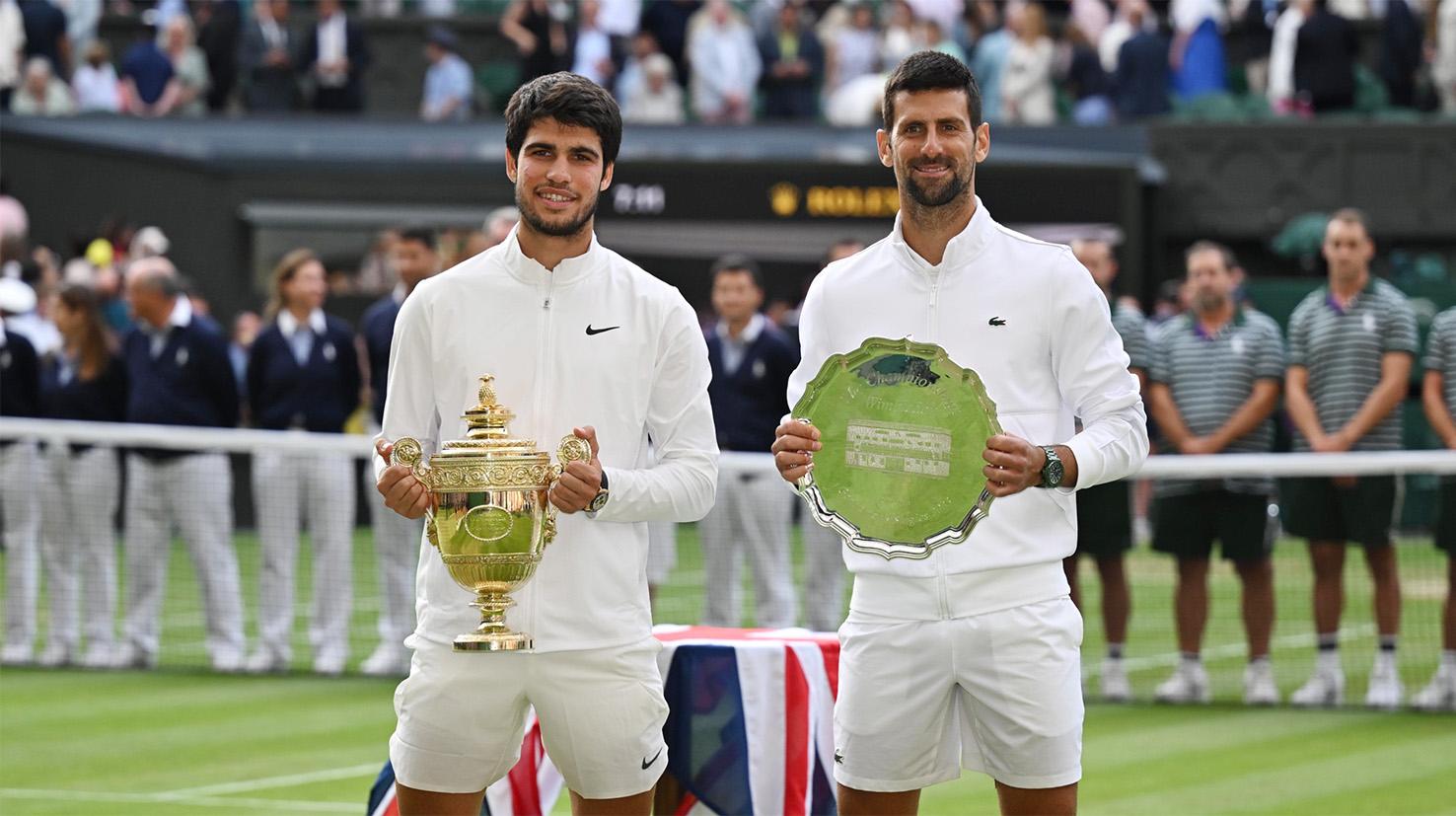 Carlos Alcaraz și Novak Djokovic