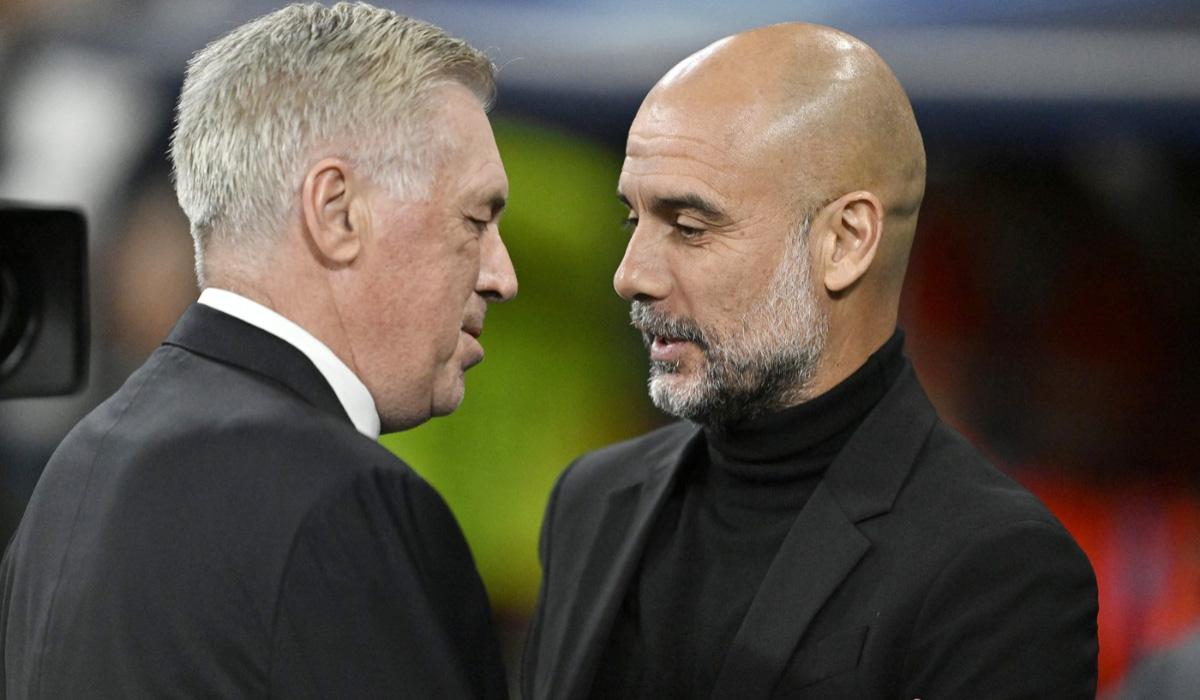 Carlo Ancelotti și Pep Guardiola