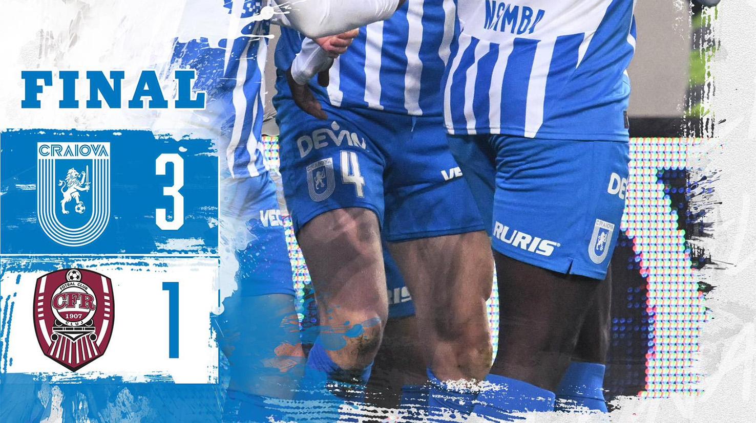Unviersitatea Craiova – CFR Cluj 3-1