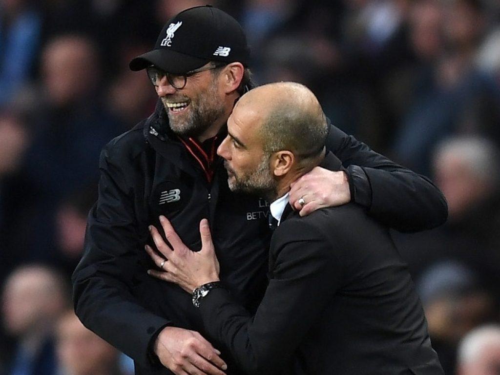 Jurgen Klopp și Pep Guardiola, la un duel al echipelor pe care le antrenează