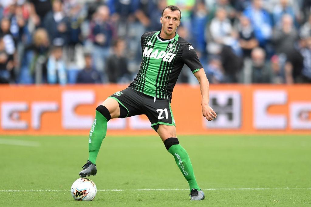 Vlad Chiriches of US Sassuolo in action during the Serie A