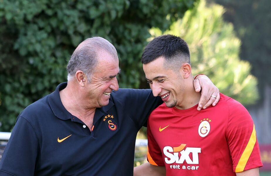 Olimpiu Moruțan și Fatih Terim, sursa foto: Galatasaray/Twitter
