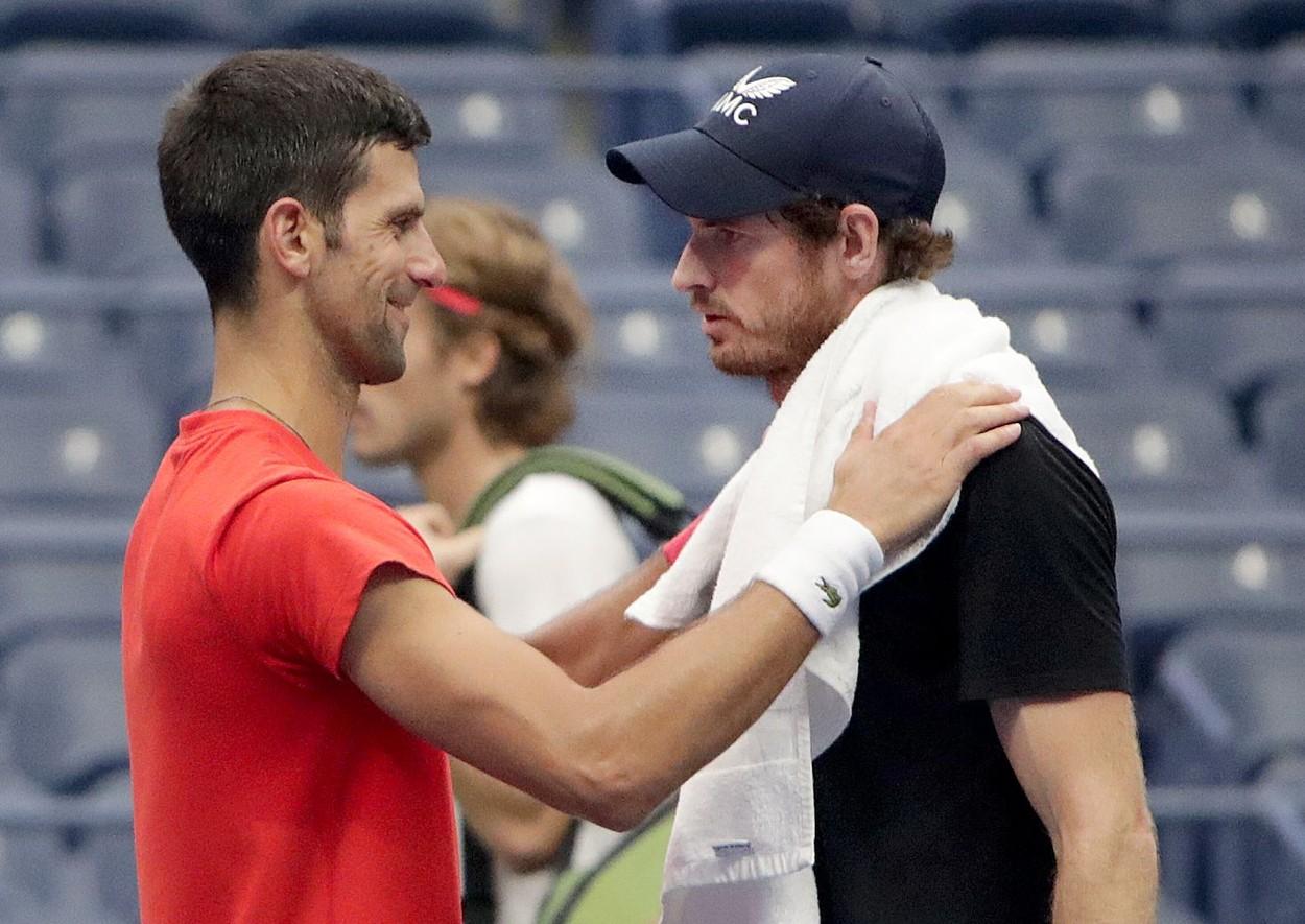 Novak Djokovic și Andy Murray. Foto: Profimedia