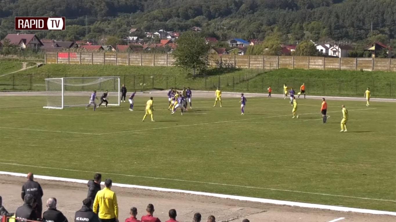 Adrian Scarlatache a marcat Rapidului două goluri în 8 zile, în același minut, 23