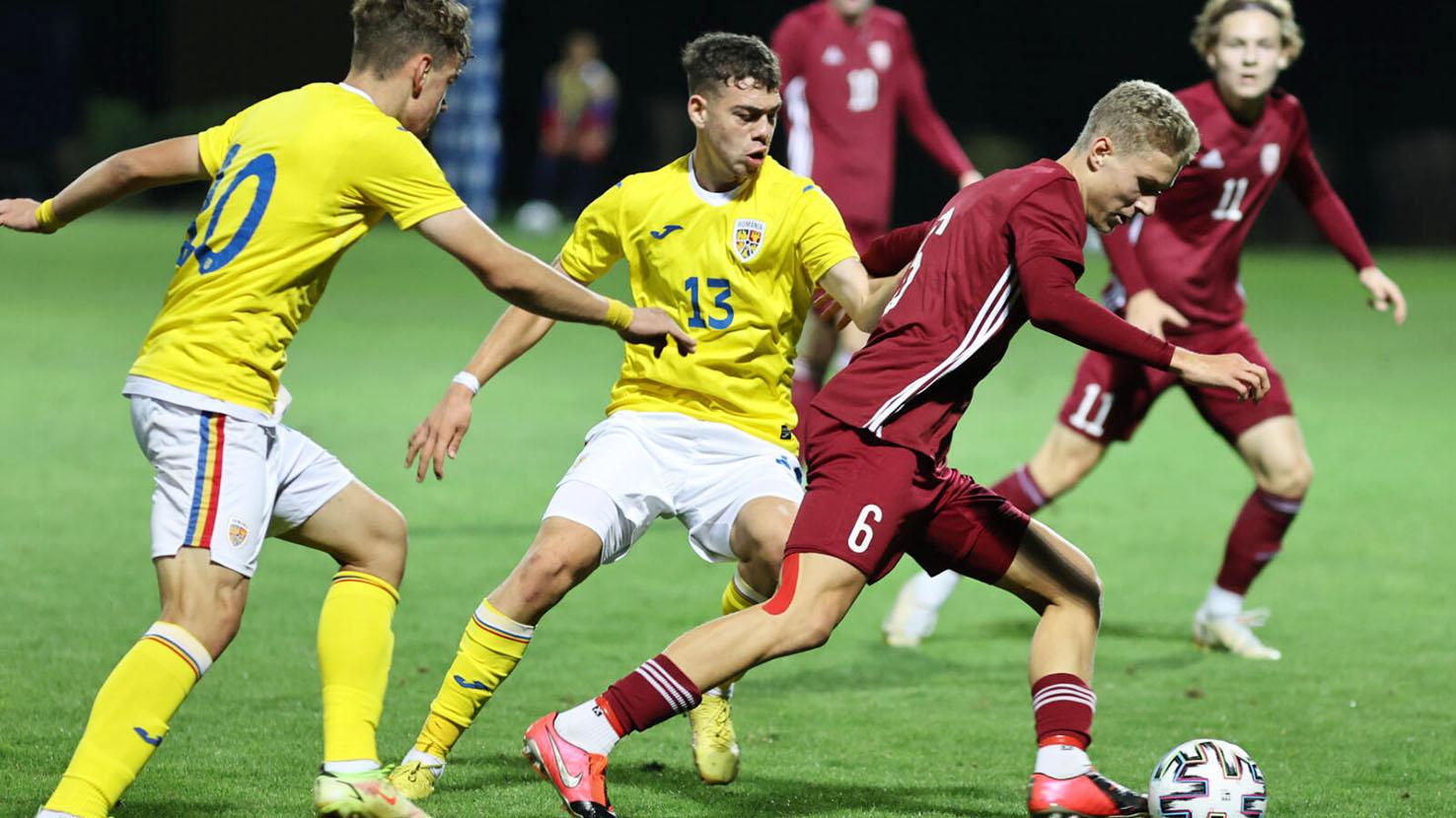 Naționala U19 a României a remizat, 0-0, cu Letonia, la Buftea, în debutul preliminariilor CE 2023