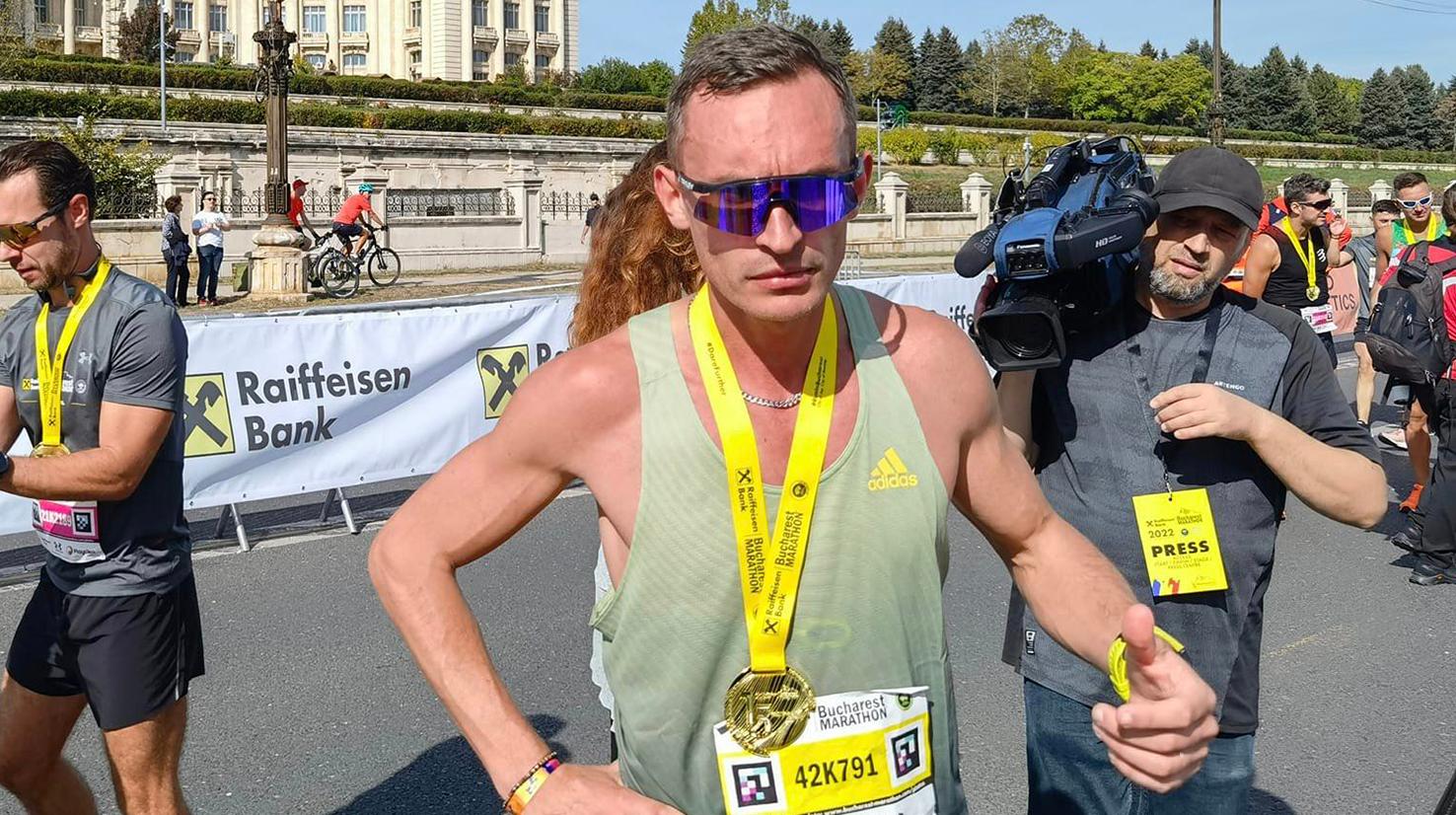 Alexandru Corneschi a câștigat Maratonul București la două săptămâni după ce stabilit record personal în Maratonul de la Berlin. Foto: Marian Valentin Burlacu