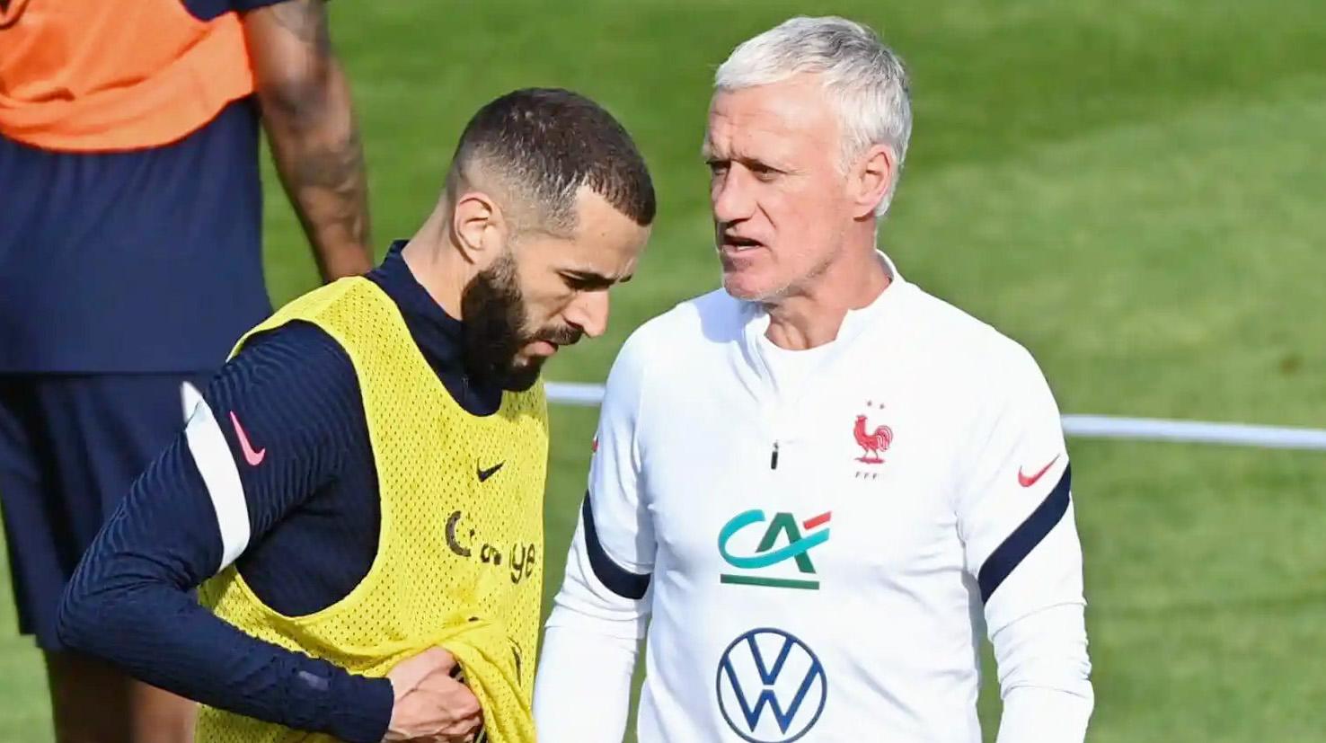 Karim Benzema și Didier Deschamps