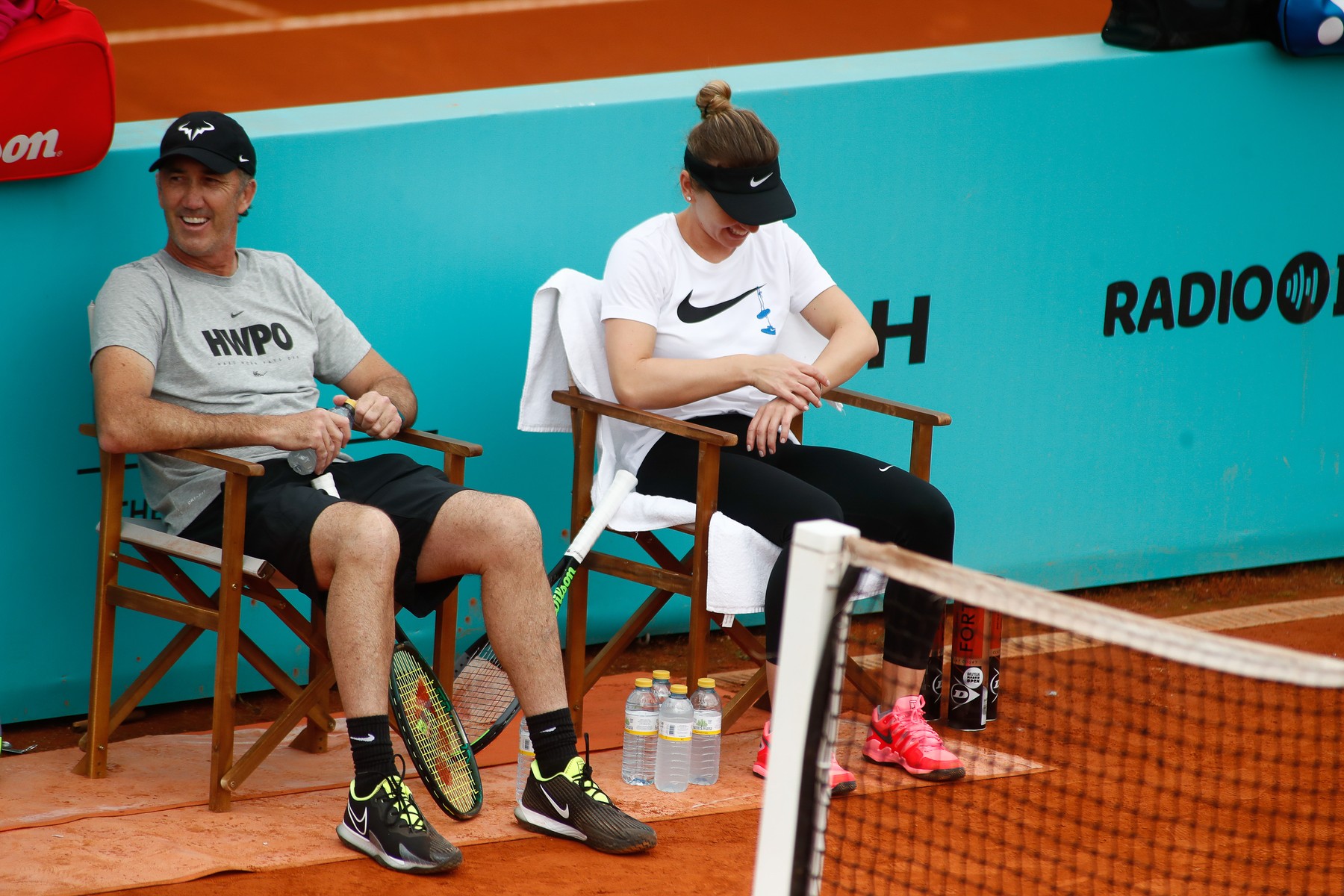 Simona Halep şi Darren Cahill/Sursa foto: Profimedia Images