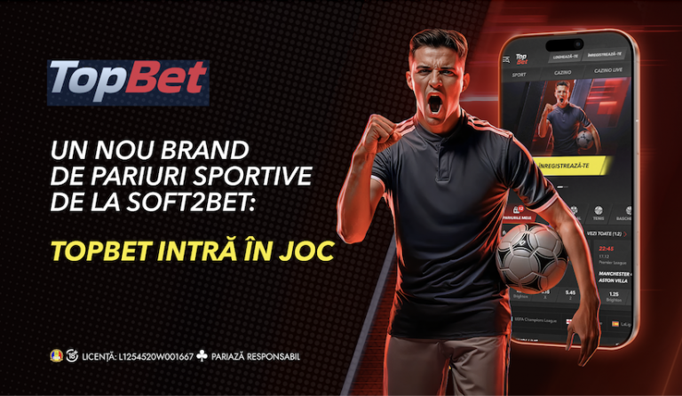 TopBet intră în joc: Noul brand de pariuri sportive marca Soft2Bet din România