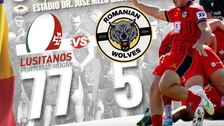 Selecționata Romanian Wolves a fost umilită de Lusitanos în Rugby Europe Super Cup